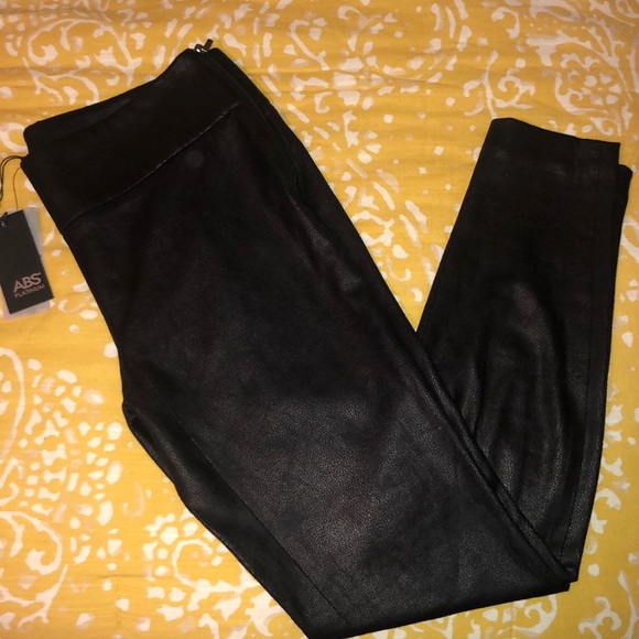 Abs Platinum Pants - Sueded side zip leggings
